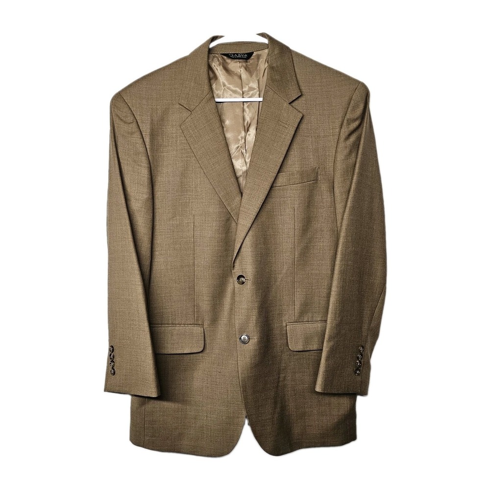 Jos A Bank Sport Coat 40R Brown 100% Wool Blazer Career Single Vent Fully Lined